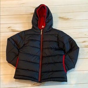 Black and Red Winter Coat